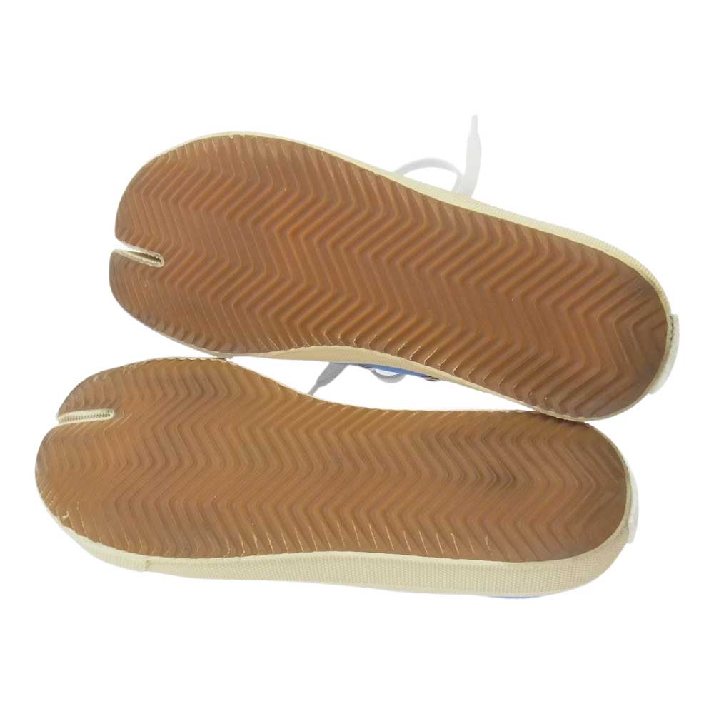 MAISON MARGIELA メゾンマルジェラ 19AW S58WS0110 22ライン TABI 足袋 タビ サテン ローカット スニーカー ライトブルー系 37【美品】【中古】
