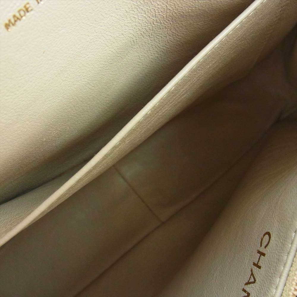 CHANEL シャネル 3番台 ラムスキン ゴールド金具 ココマーク フリンジ タッセル チェーン ショルダーバッグ ベージュ系【中古】