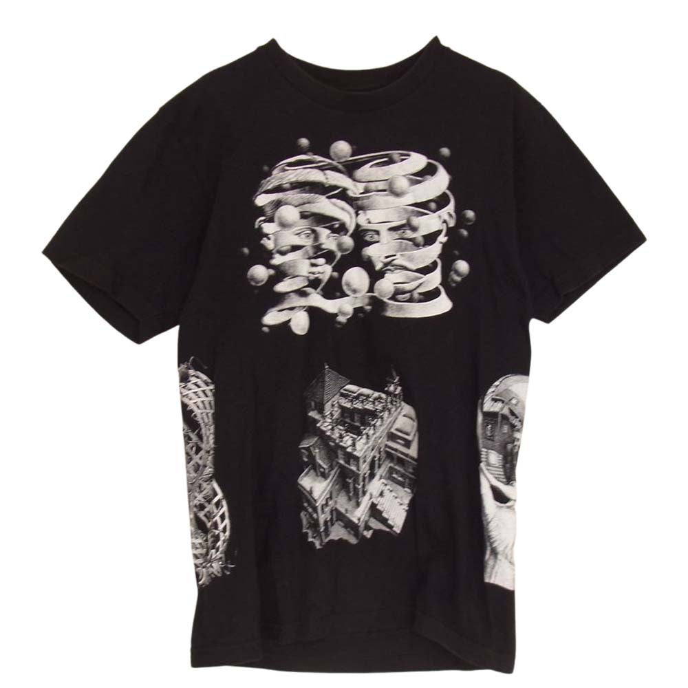 Supreme シュプリーム 17SS × M.C. Escher マウリッツ エッシャー Collage Tee コラージュ 半袖 Tシャツ ブラック系 M【中古】