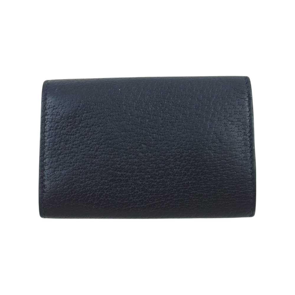 GUCCI グッチ 435305 GGマーモント レザー 6連 キーケース ブラック系【中古】