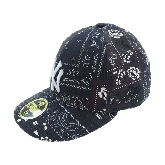 NEW ERA ニューエラ × KITH キス Deconstructed Bandana Low Profile デコンストラクション バンダナ ロー プロフィール キャップ ブラック系 58.7cm【中古】
