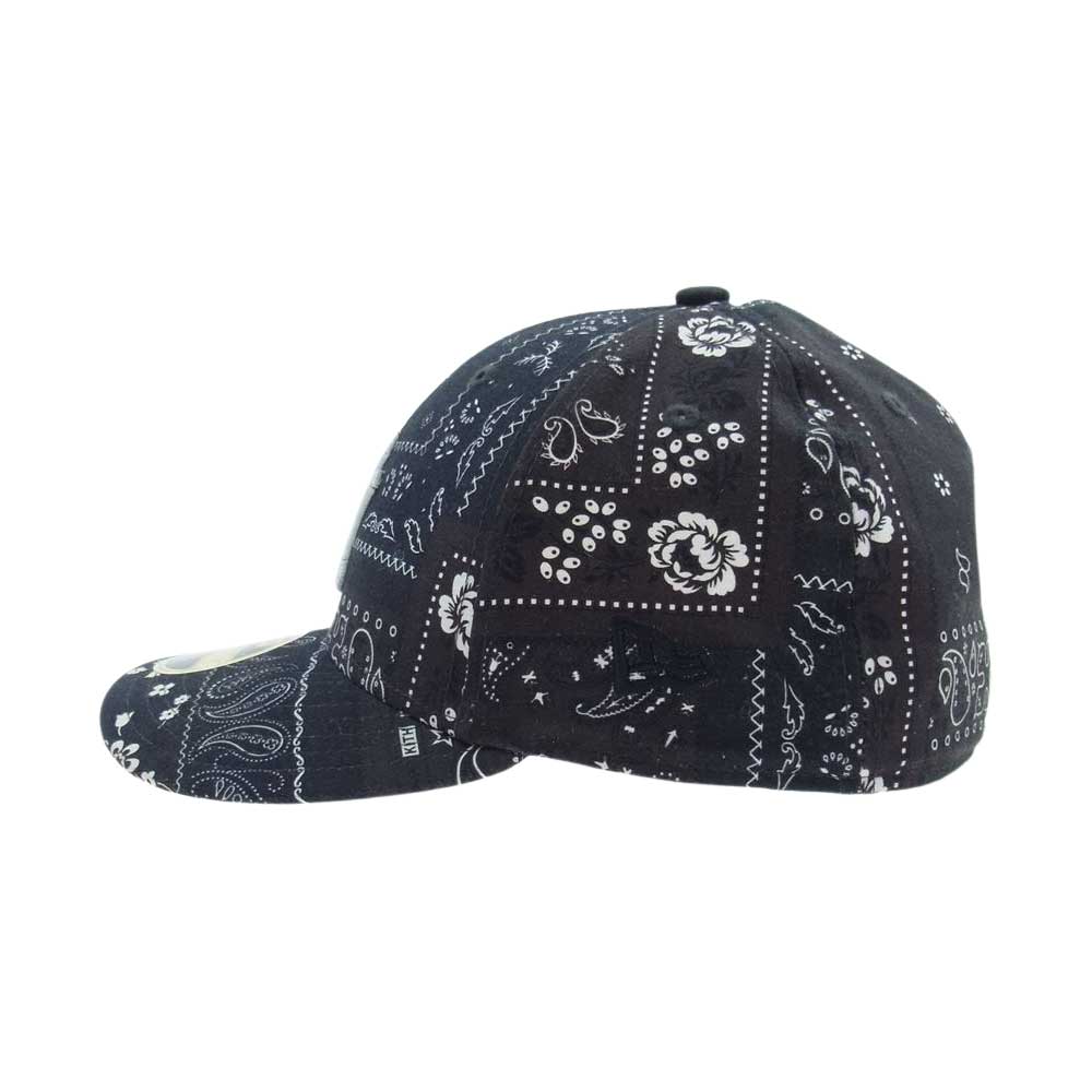 NEW ERA ニューエラ × KITH キス Deconstructed Bandana Low Profile デコンストラクション バンダナ ロー プロフィール キャップ ブラック系 58.7cm【中古】