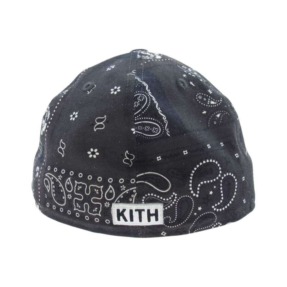 NEW ERA ニューエラ × KITH キス Deconstructed Bandana Low Profile デコンストラクション バンダナ ロー プロフィール キャップ ブラック系 58.7cm【中古】