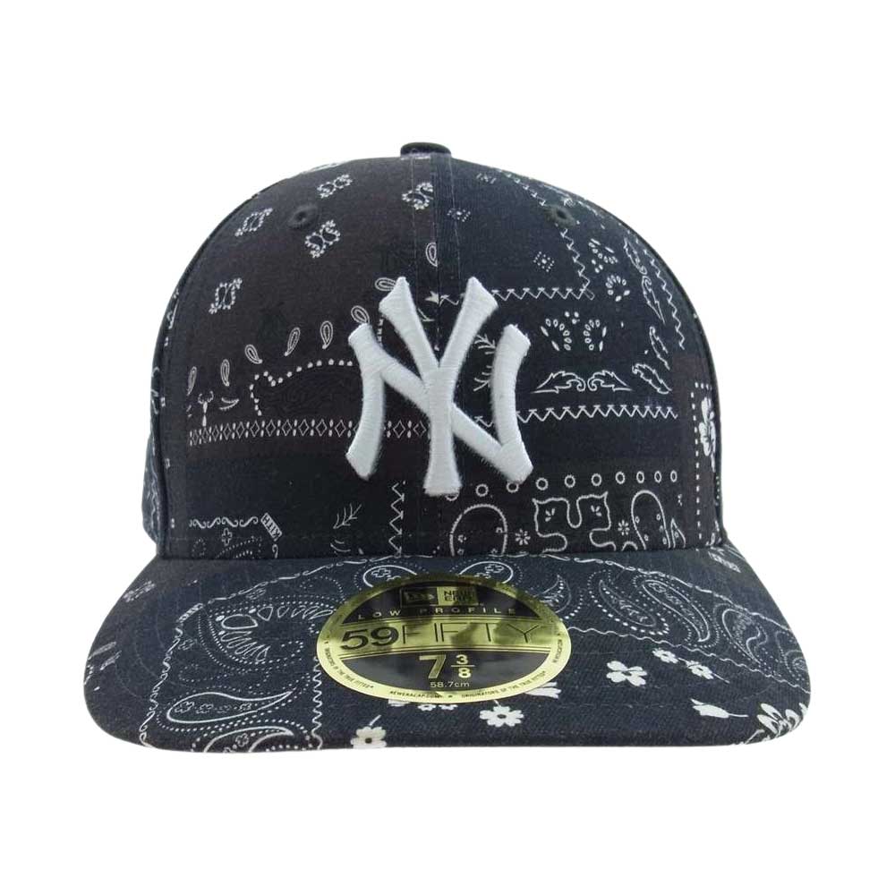 NEW ERA ニューエラ × KITH キス Deconstructed Bandana Low Profile デコンストラクション バンダナ ロー プロフィール キャップ ブラック系 58.7cm【中古】