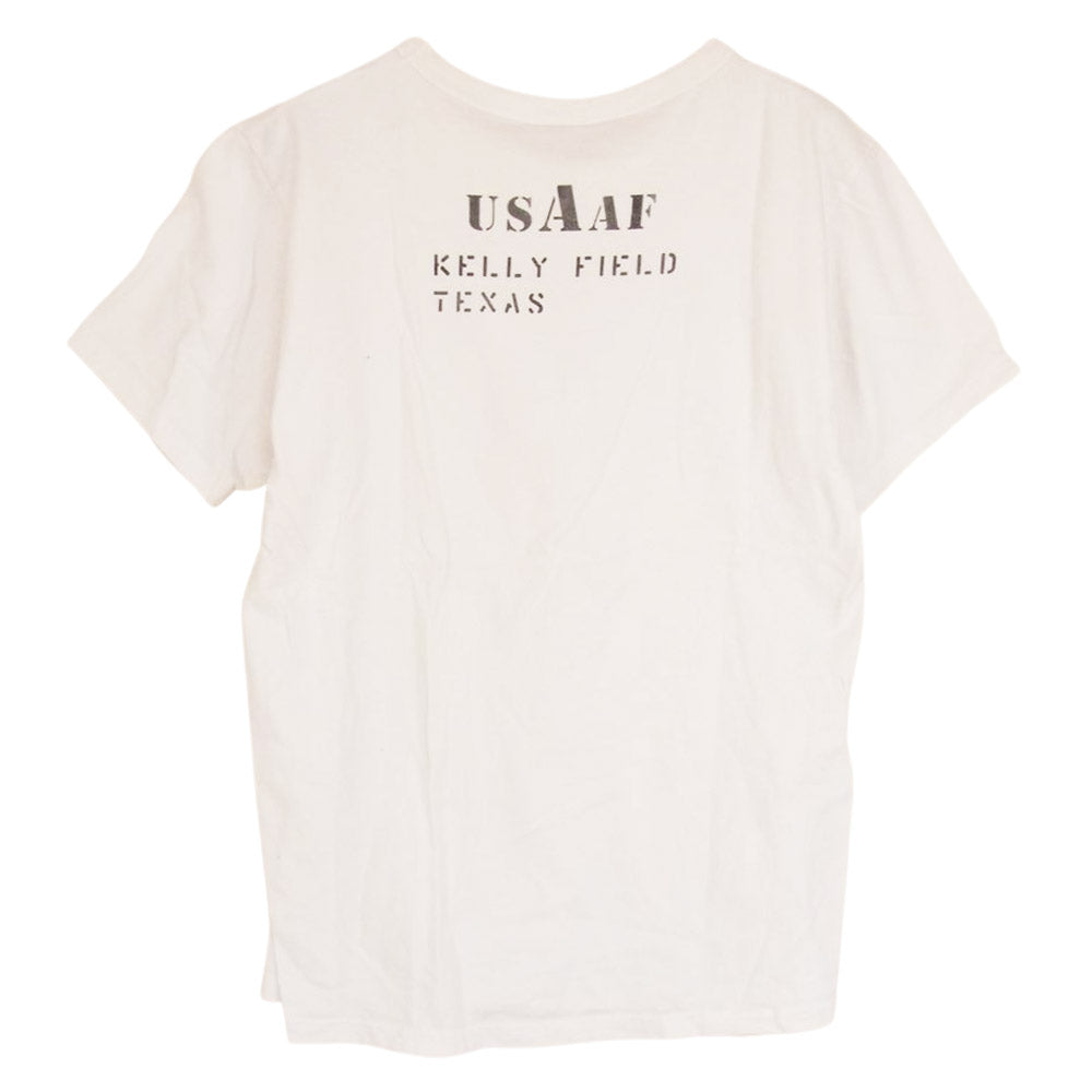 Buzz Rickson's バズリクソンズ NIGHT MISSION SHORT SLEEVE T-SHIRTS ガール プリント 半袖 Tシャツ　 ホワイト系 M【中古】
