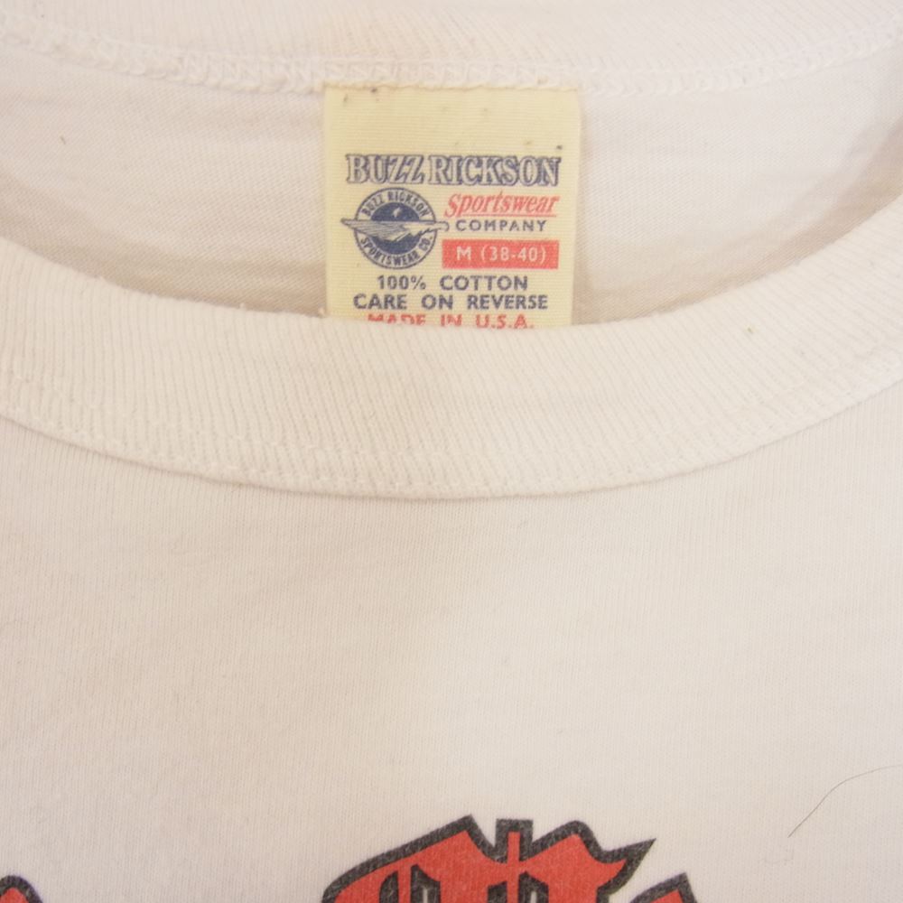 Buzz Rickson's バズリクソンズ NIGHT MISSION SHORT SLEEVE T-SHIRTS ガール プリント 半袖 Tシャツ　 ホワイト系 M【中古】