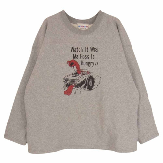 WEIRDO ウィアード WRD-19-AW-14 WEIRDOLIGHT RANCH FOOTBALL SWEAT ライト ランチ フットボール スウェット グレー系 L【中古】