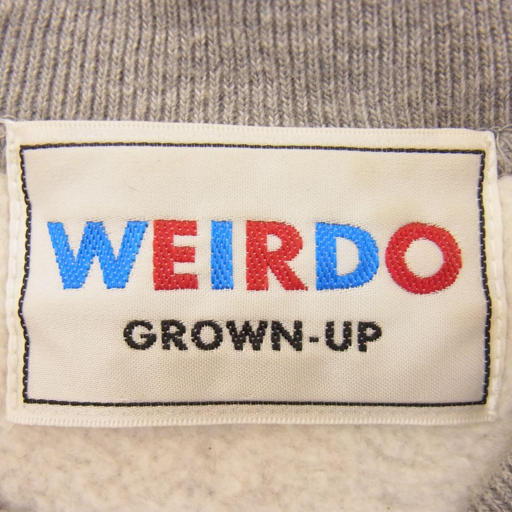WEIRDO ウィアード WRD-19-AW-14 WEIRDOLIGHT RANCH FOOTBALL SWEAT ライト ランチ フットボール スウェット グレー系 L【中古】