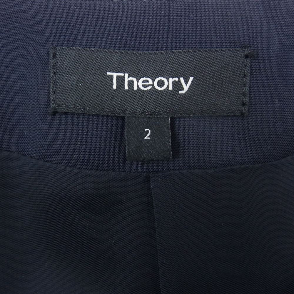 theory セオリー 01-6305542 2016年モデル LIGHT SUMMER WOOL ライトサマーウール ロング ジレ ベスト ワンピース ネイビー系 2【中古】
