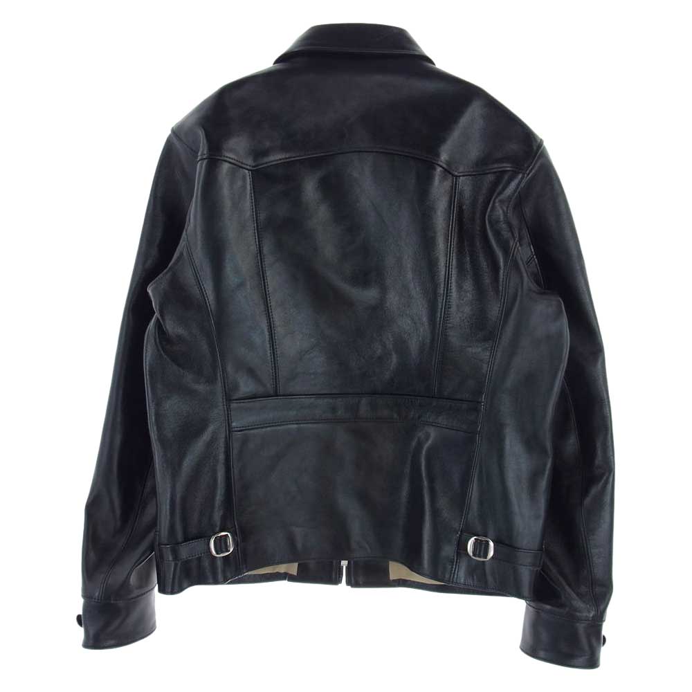 サブカルチャー SCJK-A2101 Horse Hide Sports Leather Jacket 茶芯 フルベジタン ホースハイド スポーツ レザー ジャケット  ブラック系 1【極上美品】【中古】