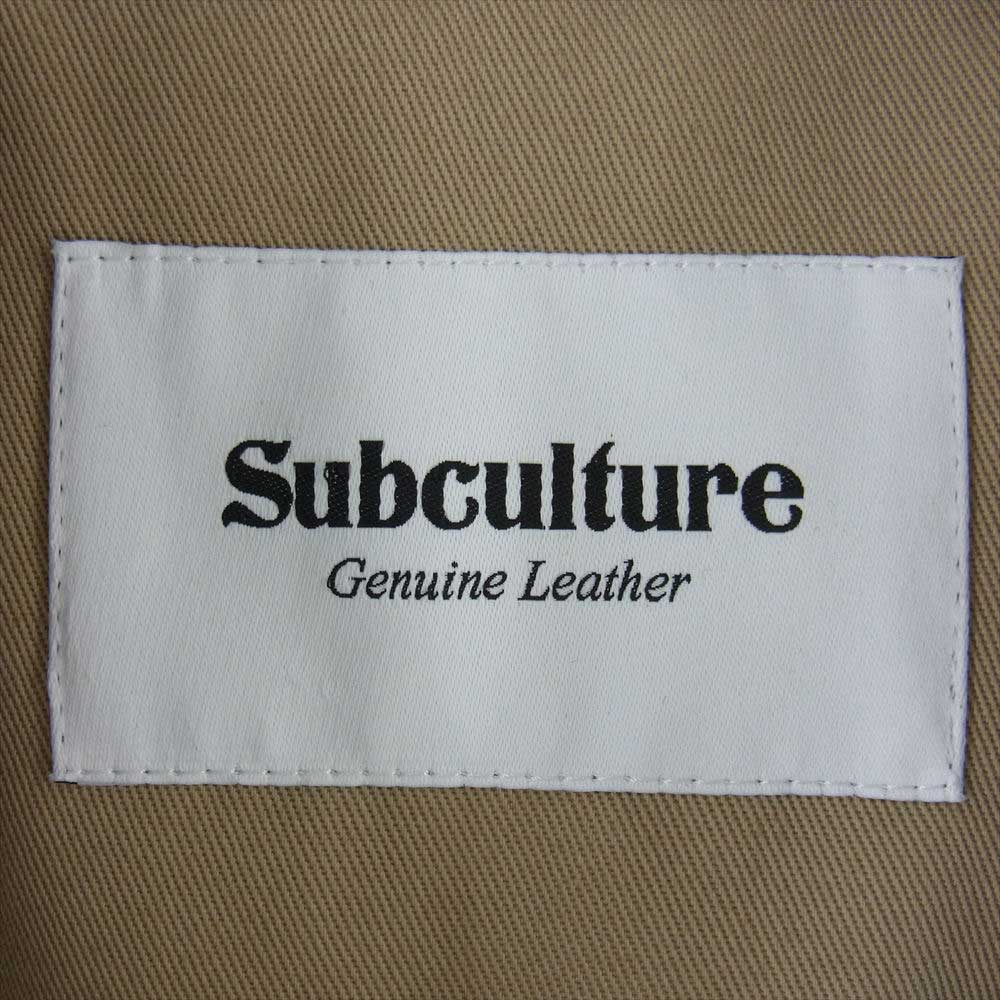 サブカルチャー SCJK-A2101 Horse Hide Sports Leather Jacket 茶芯 フルベジタン ホースハイド スポーツ レザー ジャケット  ブラック系 1【極上美品】【中古】