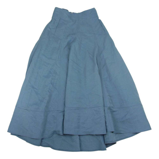 フレイアイディー 22AW FWFS225218 アシメヘムステッチフレアナイロンスカート ブルー系 1【中古】