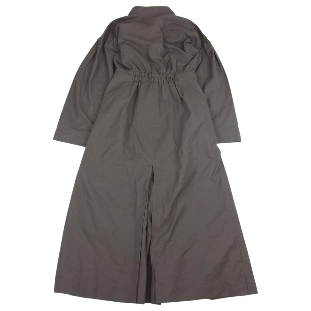 フレイアイディー 22AW FWFO225504 パッチポケットツイルワンピース ベルテッド ドレス ブラウン系 1【中古】