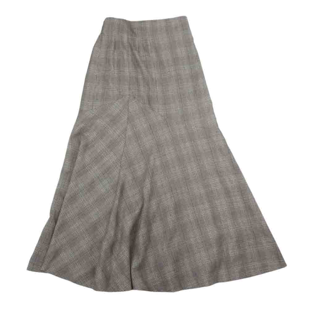 セルフォード 22AW CWFS224052 タグ付き未使用品 バリエーション マーメイド 千鳥 グレンチェック スカート ブラウン系 36【極上美品】【中古】