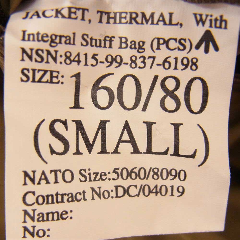 イギリス軍 PCS THERMAL 中綿 ミリタリー ジャケット カーキ系 S【中古】