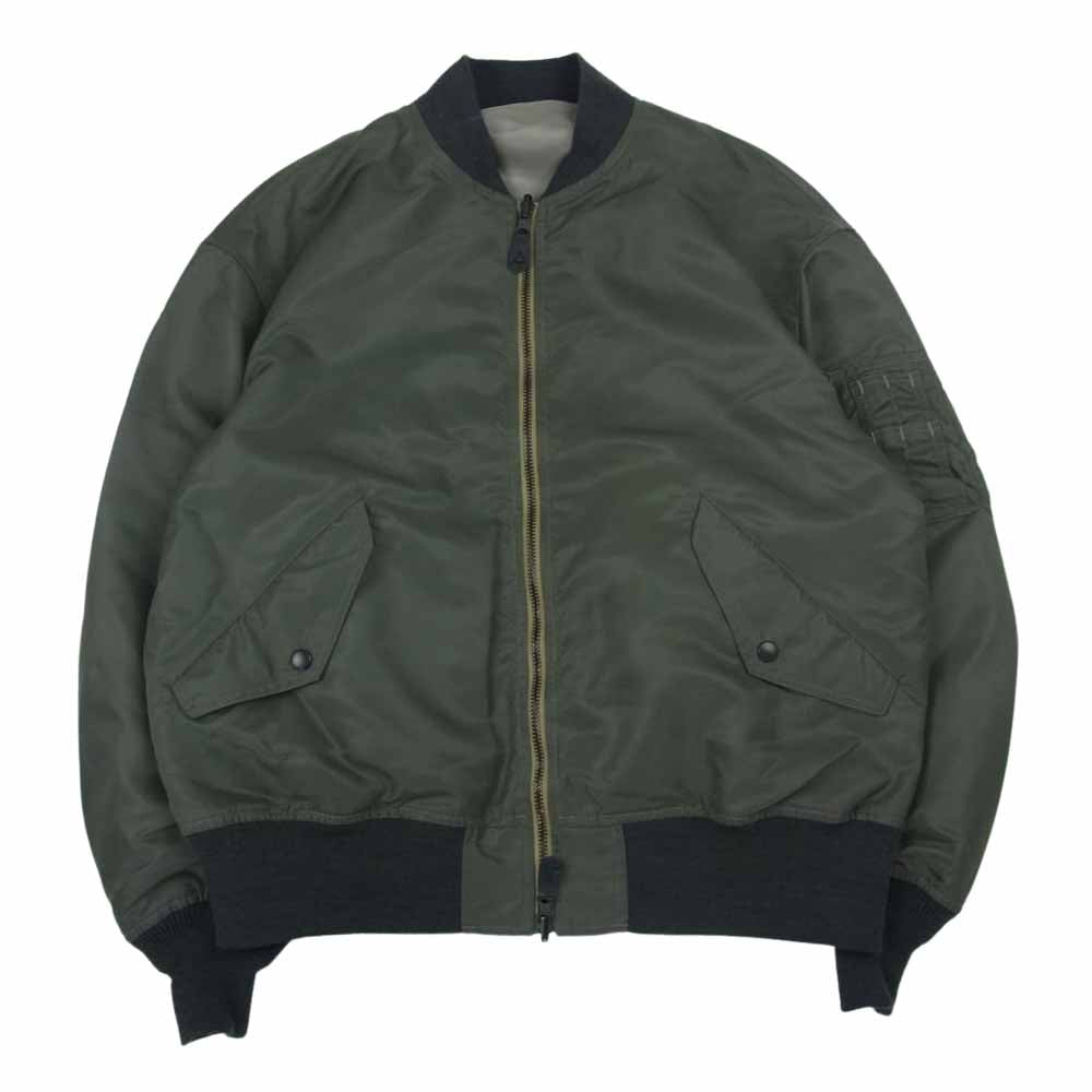 marka マーカ M23A-05BL01C L-2B recycle nylon twill リサイクル ナイロン ツイル ミリタリー ジャケット カーキ系 1【美品】【中古】