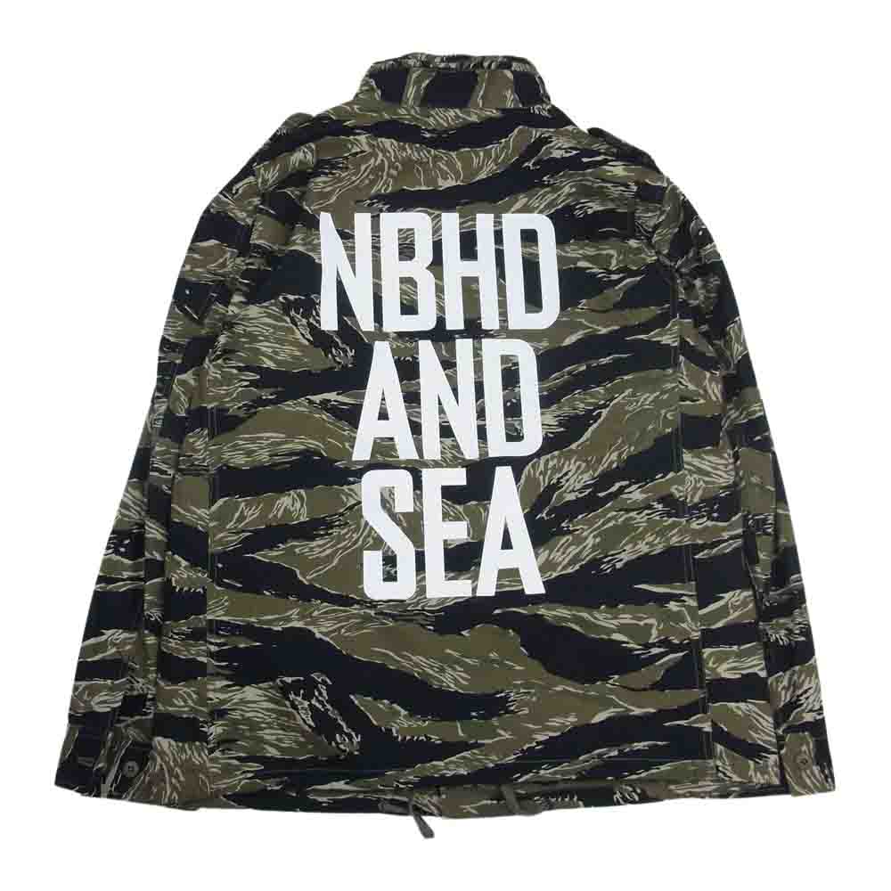 NEIGHBORHOOD ネイバーフッド WDS-C-NBHD-23-Q3-06 NH X WIND AND SEA . CAMOUFLAGE M-65 JACKET タイガーストライプ カモ ミリタリー ジャケット カーキ系 S【極上美品】【中古】