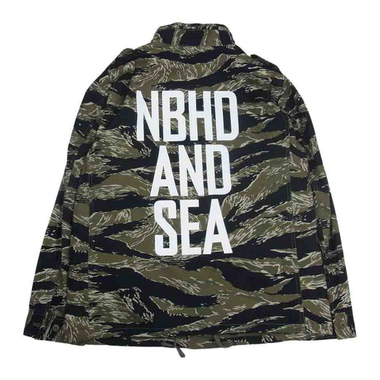 NEIGHBORHOOD ネイバーフッド WDS-C-NBHD-23-Q3-06 NH X WIND AND SEA . CAMOUFLAGE M-65 JACKET タイガーストライプ カモ ミリタリー ジャケット カーキ系 S【極上美品】【中古】
