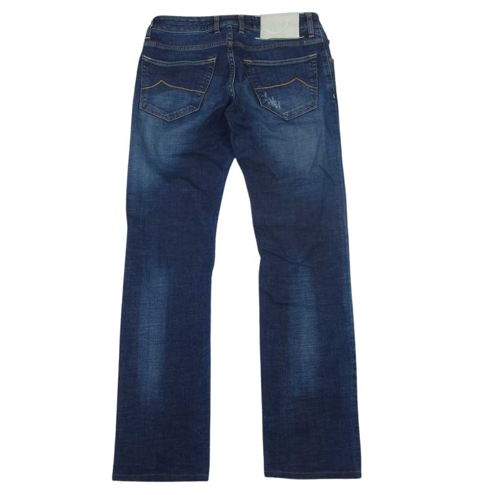 JACOB COHEN ヤコブコーエン 国内正規品 NICK ニック ダメージ&リペア加工 ストレッチ デニム パンツ インディゴブルー系 30【中古】