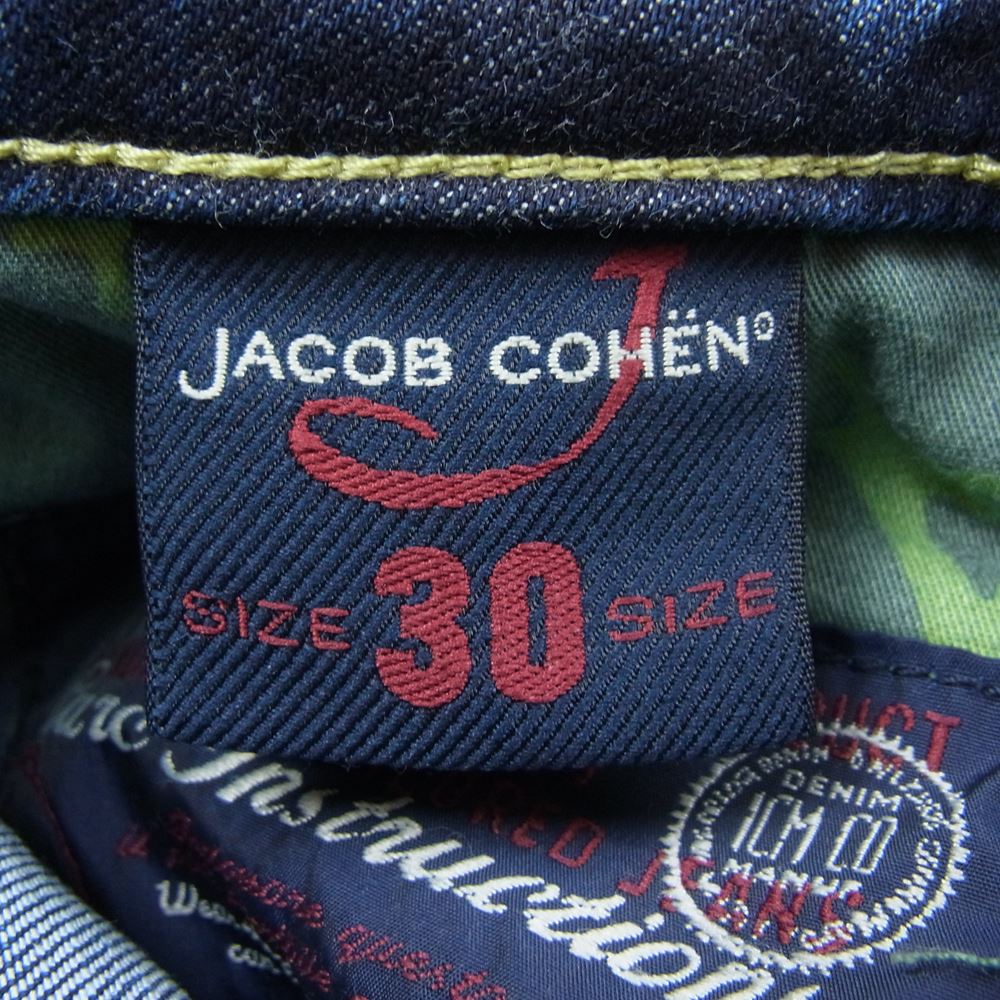 JACOB COHEN ヤコブコーエン 国内正規品 NICK ニック ダメージ&リペア加工 ストレッチ デニム パンツ インディゴブルー系 30【中古】
