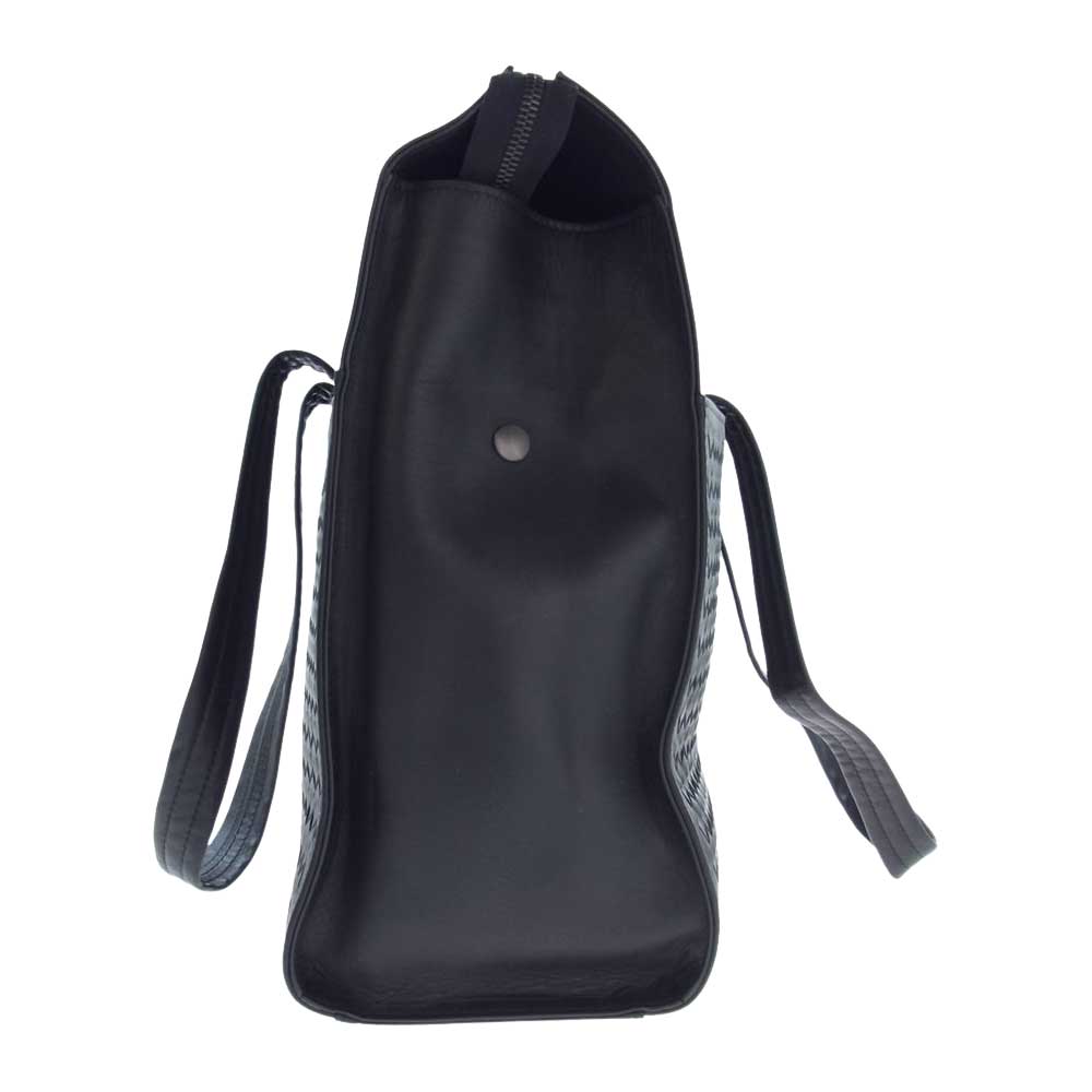 BOTTEGAVENETA ボッテガヴェネタ BORSA LEGGERO INTRECCIATO 521011 ボルサ イントレチャート トートバッグ ブリーフケース ビジネスバッグ ブラック系【美品】【中古】