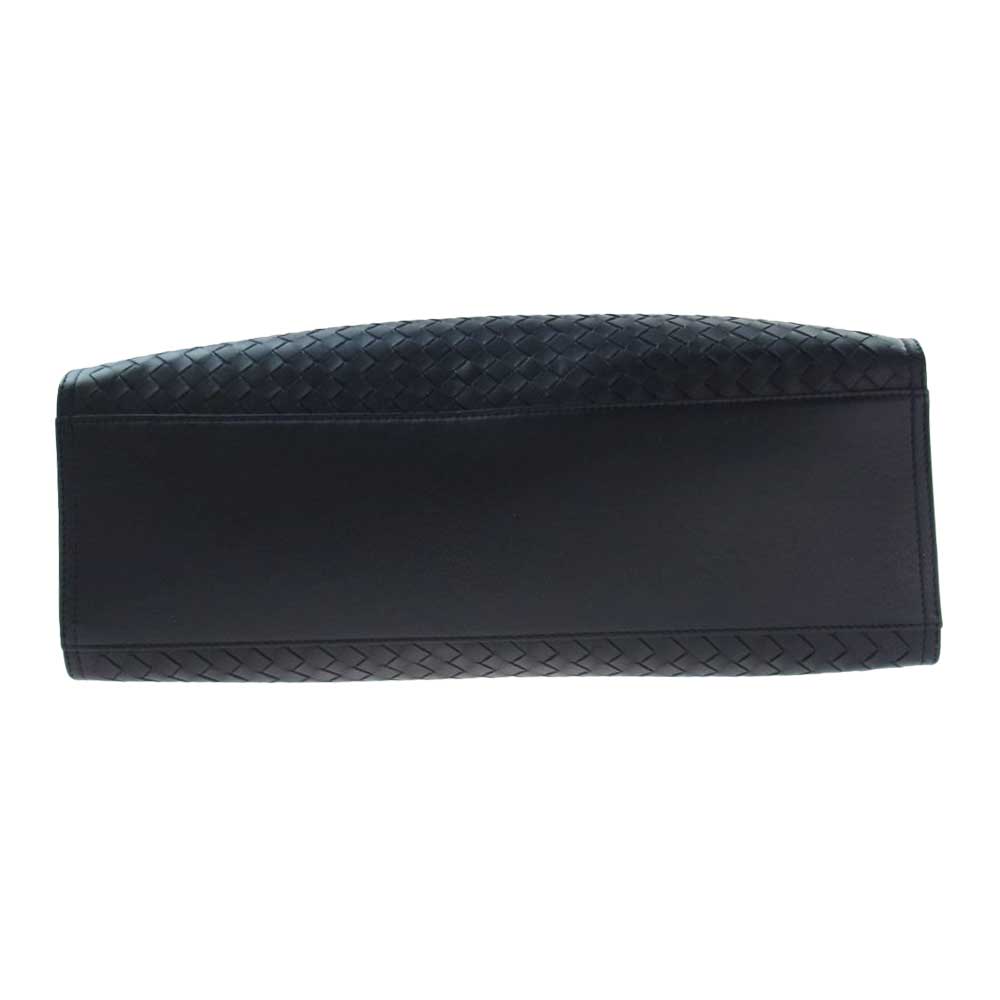 BOTTEGAVENETA ボッテガヴェネタ BORSA LEGGERO INTRECCIATO 521011 ボルサ イントレチャート トートバッグ ブリーフケース ビジネスバッグ ブラック系【美品】【中古】