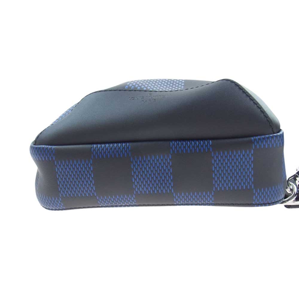 LOUIS VUITTON ルイ・ヴィトン N50024 ダミエ アンフィニ 3D マリーヌ アヴェニュー スリングバッグ ブラック系 ブルー系【極上美品】【中古】