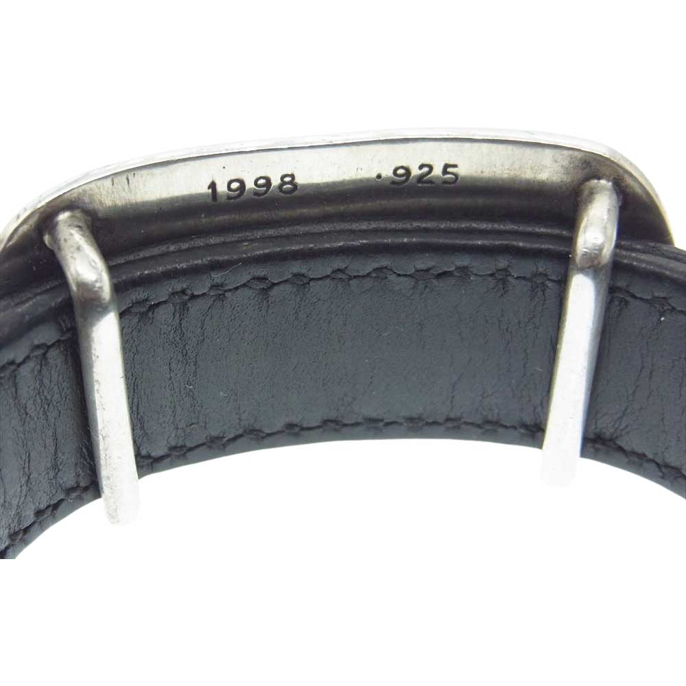 CHROME HEARTS クロムハーツ（原本無） カットアウトクロス ドッグタグ ガンスリンガー レザー ブレスレット ブラック系【中古】