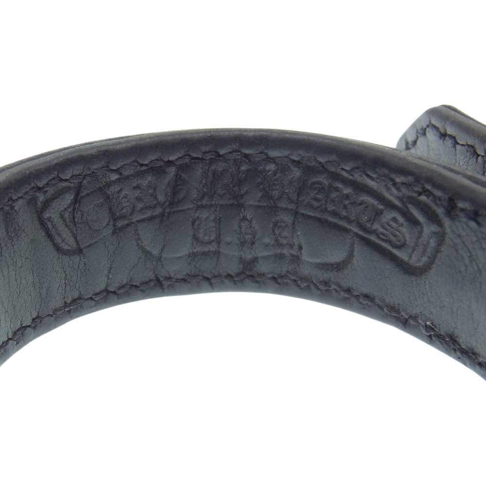CHROME HEARTS クロムハーツ（原本無） カットアウトクロス ドッグタグ ガンスリンガー レザー ブレスレット ブラック系【中古】