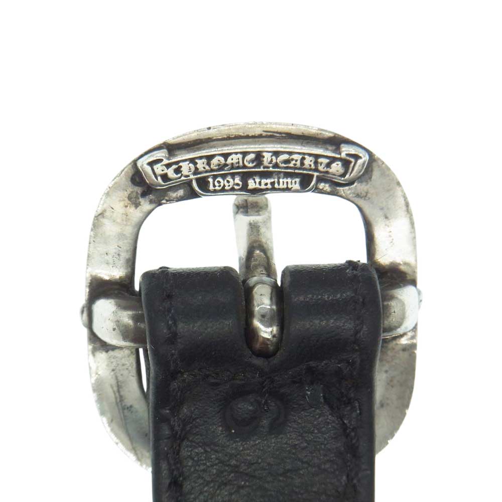 CHROME HEARTS クロムハーツ（原本無） カットアウトクロス ドッグタグ ガンスリンガー レザー ブレスレット ブラック系【中古】