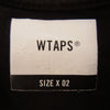 WTAPS ダブルタップス 20AW 202PCDT-ST03S 半袖 TEE Tシャツ   ブラック系 ２【中古】