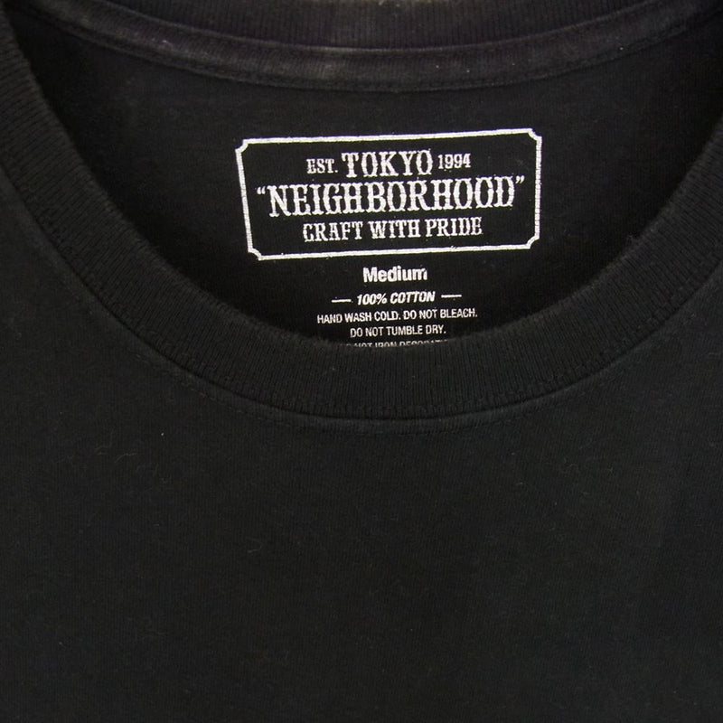 NEIGHBORHOOD ネイバーフッド TOKYOロゴ プリント 半袖 TEE Tシャツ   ブラック系 M【中古】