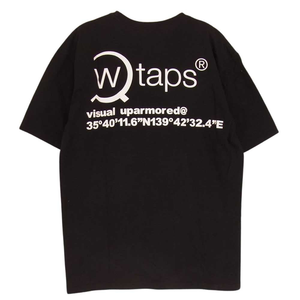 WTAPS ダブルタップス 20AW VISUAL UPARMORED 半袖 TEE Tシャツ  ブラック系 ２【中古】