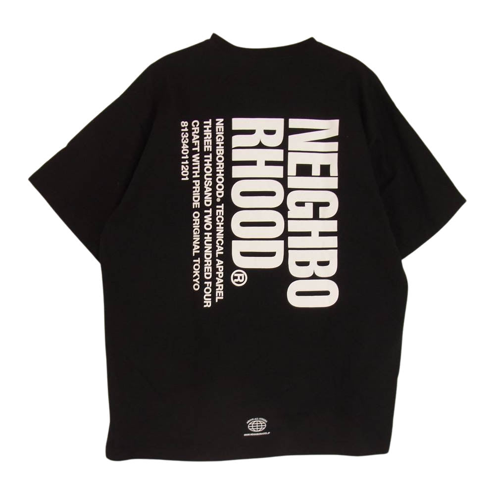 NEIGHBORHOOD ネイバーフッド 221PCNH-ST07 NH-7/C-TEE.SS 半袖 TEE Tシャツ   ブラック系 M【中古】