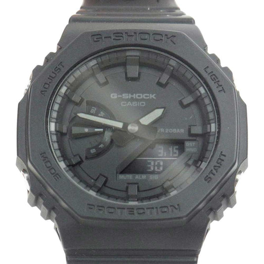 G-SHOCK ジーショック GA-2100-1A1JF カーボンコアガード デジアナ リストウォッチ 時計 ウォッチ ブラック系【中古】