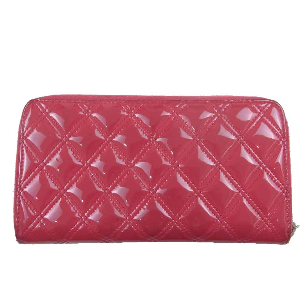 CHANEL シャネル ブリリアント マトラッセ パテントレザー ココマーク 財布 ウォレット ピンク系【中古】