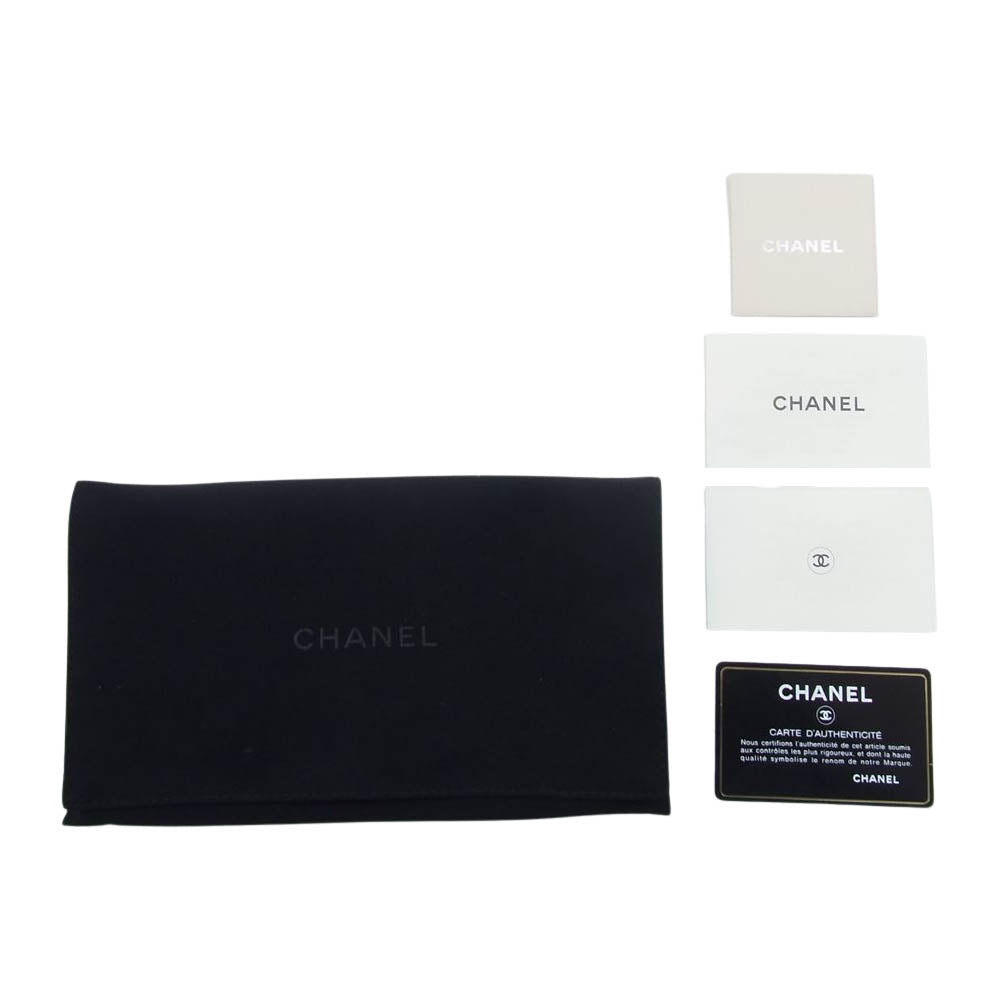 CHANEL シャネル ブリリアント マトラッセ パテントレザー ココマーク 財布 ウォレット ピンク系【中古】