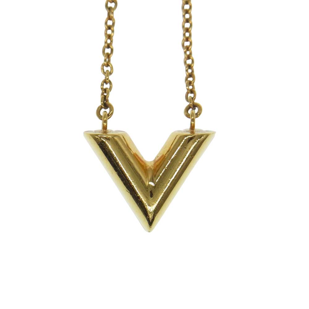 LOUIS VUITTON ルイ・ヴィトン M63180  エセンシャルV ネックレス  ゴールド系【中古】