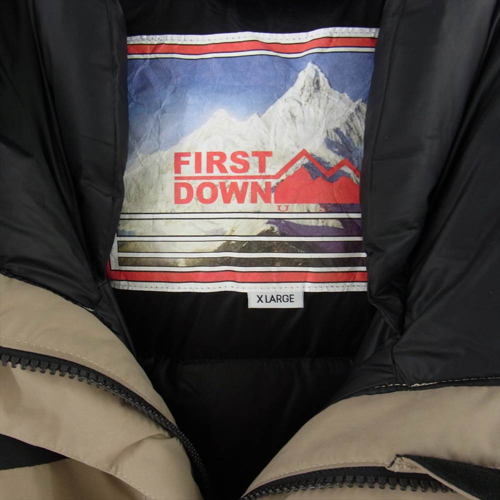 ファーストダウン F342520 WRAP DOWN PARKA DICROS MAURI 撥水 ダウン ジャケット ベージュ系 ブラック系 XL【中古】