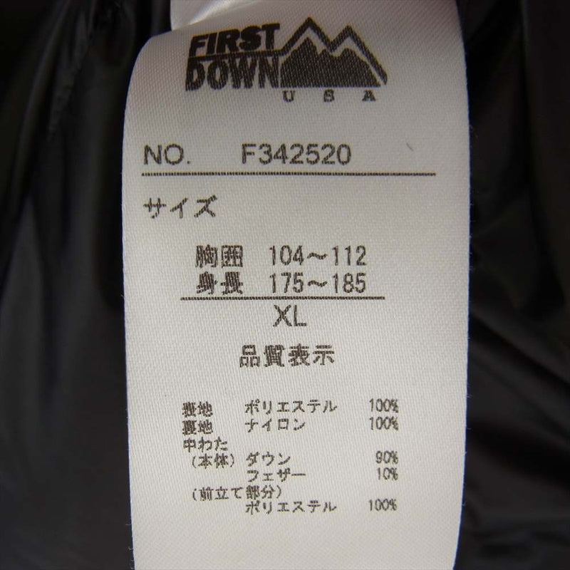 ファーストダウン F342520 WRAP DOWN PARKA DICROS MAURI 撥水 ダウン ジャケット ベージュ系 ブラック系 XL【中古】