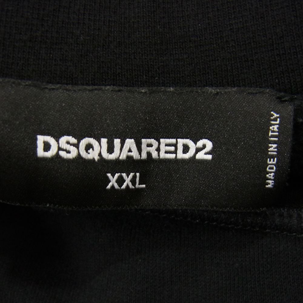 DSQUARED2 ディースクエアード S79MU0005 S25042 ICON ロゴ スウェット ショート パンツ ブラック系 XXL【中古】
