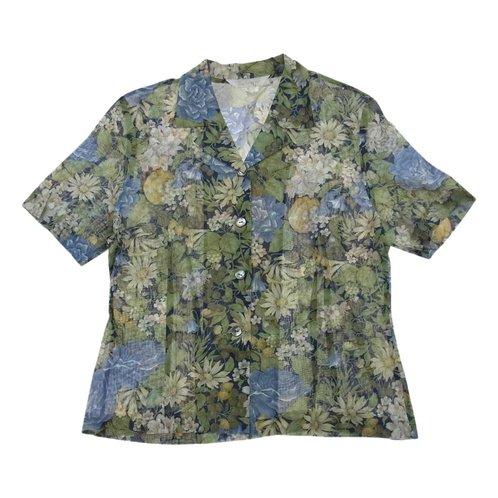 バーバリーズ フラワー 花柄 プリーツスカート シャツ 半袖 セットアップ グリーン マルチカラー系 11【中古】