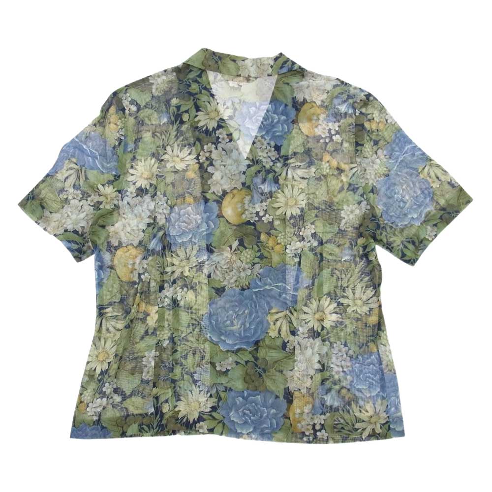 バーバリーズ フラワー 花柄 プリーツスカート シャツ 半袖 セットアップ グリーン マルチカラー系 11【中古】