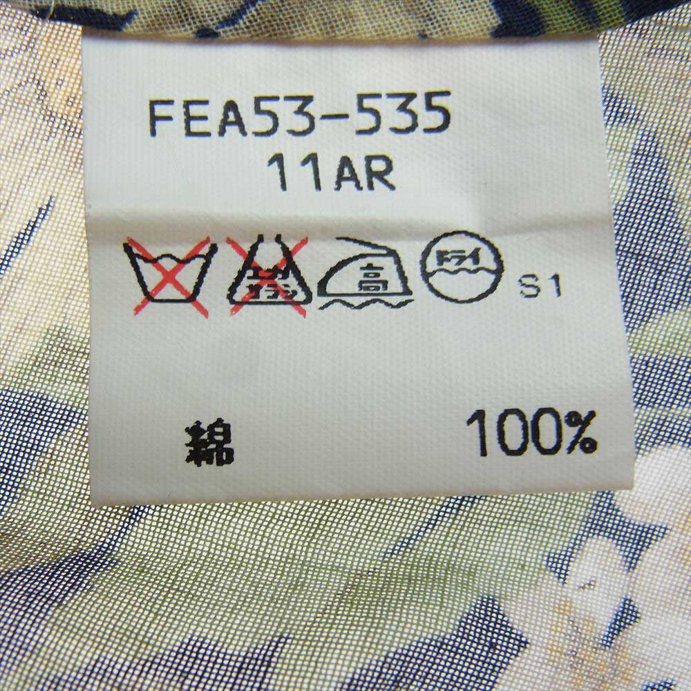 バーバリーズ フラワー 花柄 プリーツスカート シャツ 半袖 セットアップ グリーン マルチカラー系 11【中古】