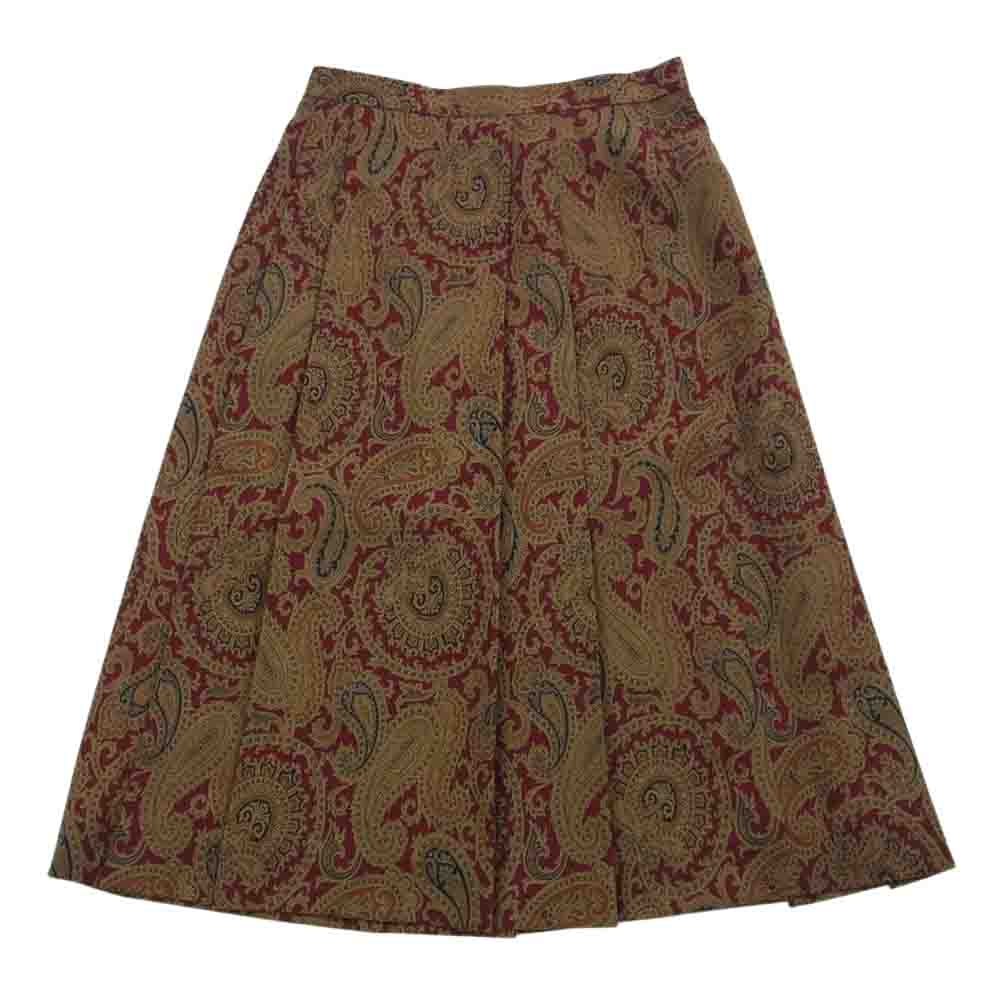 バーバリーズ ペイズリー 総柄 ウール シャツ スカート セットアップ マルチカラー系 9【中古】