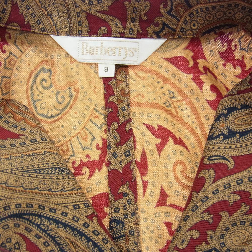バーバリーズ ペイズリー 総柄 ウール シャツ スカート セットアップ マルチカラー系 9【中古】