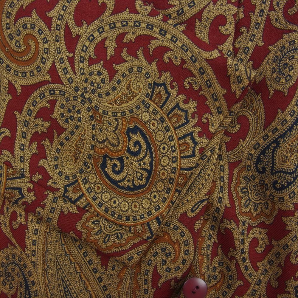 バーバリーズ ペイズリー 総柄 ウール シャツ スカート セットアップ マルチカラー系 9【中古】