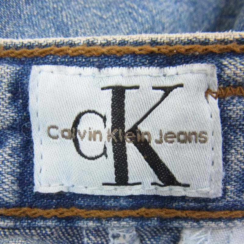 カルバンクライン  USA製 90s ヴィンテージ CK  Calvin Klein ワイド デニム パンツ  インディゴブルー系 31【中古】