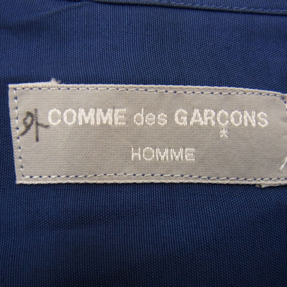 COMME des GARCONS HOMME コムデギャルソンオム AD1999 HB-020440 90s ヴィンテージ オープンカラー レーヨン 半袖  シャツ  ネイビー系 サイズ表記無【中古】