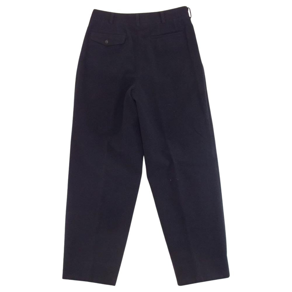 COMME des GARCONS HOMME コムデギャルソンオム AD1995 HP-08003L 90s ヴィンテージ ウール 2タック ワイド テーパード パンツ ネイビー系 L【中古】